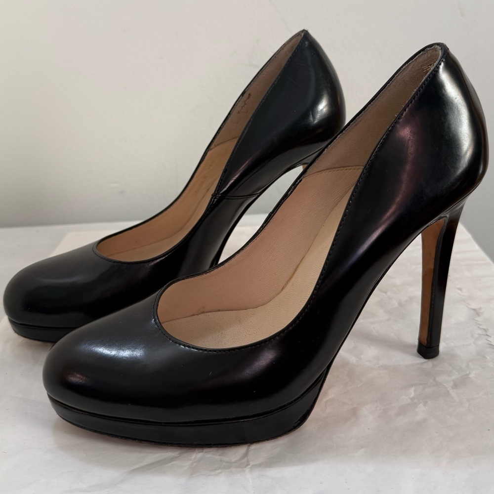 LK Bennett Black Platform High Heel Pump - Women's 7.5 - Picture 2 of 12